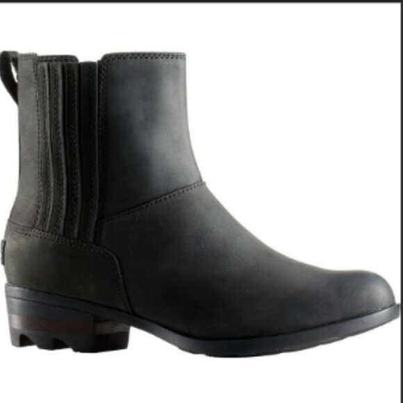 Sorel Shoes - Sorel Lolla Chelsea Waterproof Black Suede Ankle Boots Booties